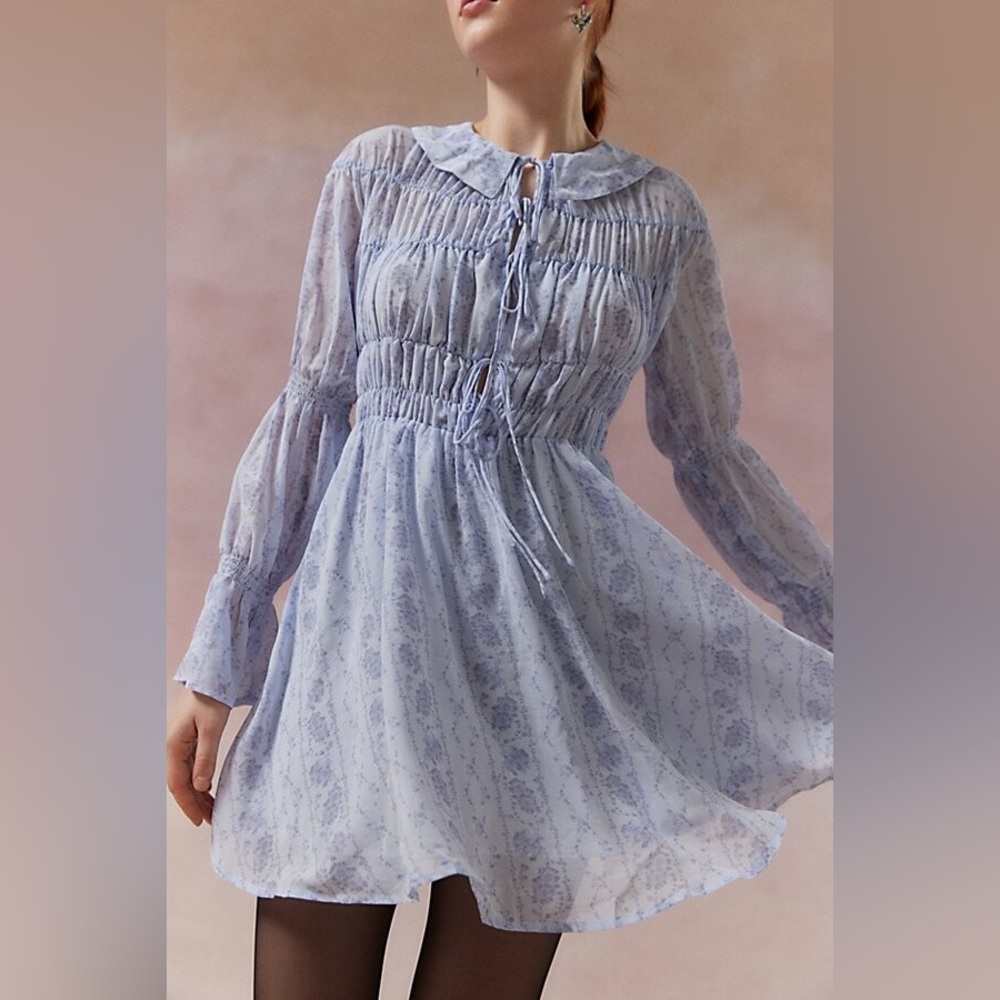 UO kimchi blue lonie smocked mini dress